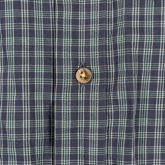 LL Bean Shirt Mens Blue Plaid Kennebunk Sport Button Down XLT Wrinkle Resistant - Picture 4 of 7